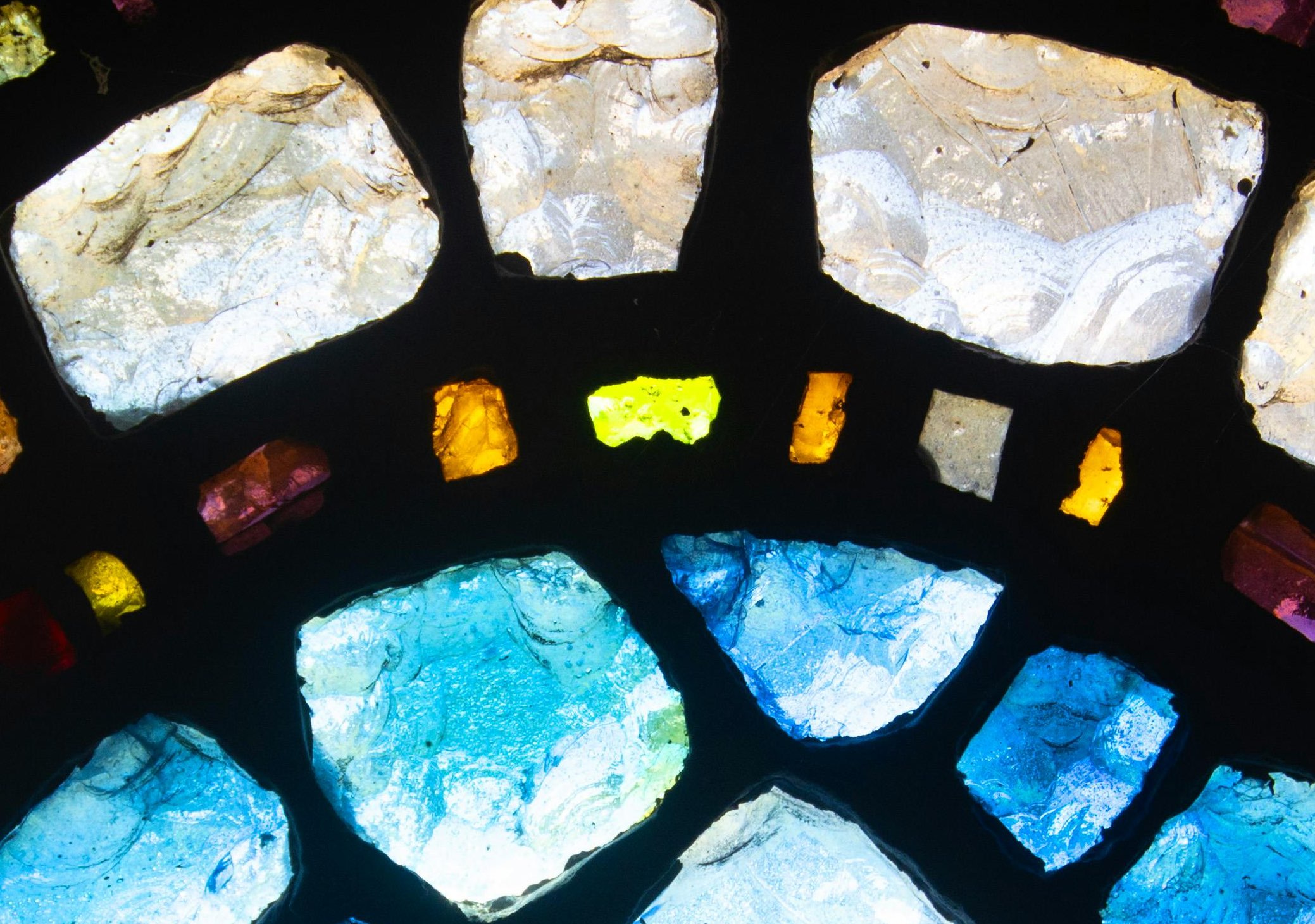 Catholic Poetry Room stained glass