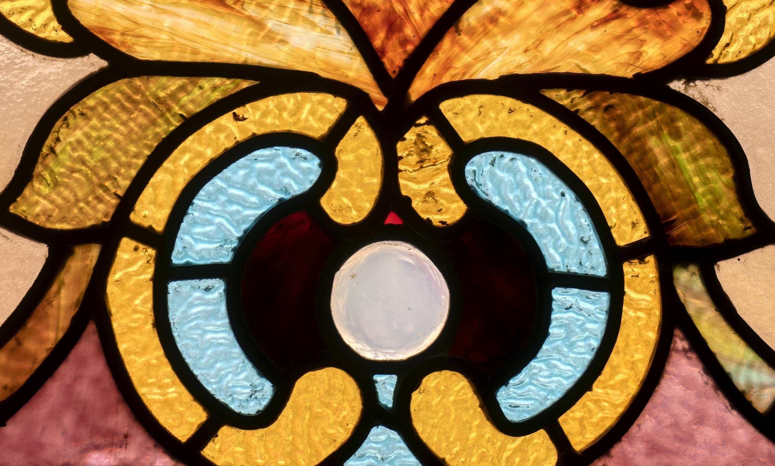 Catholic Poetry Room stained glass