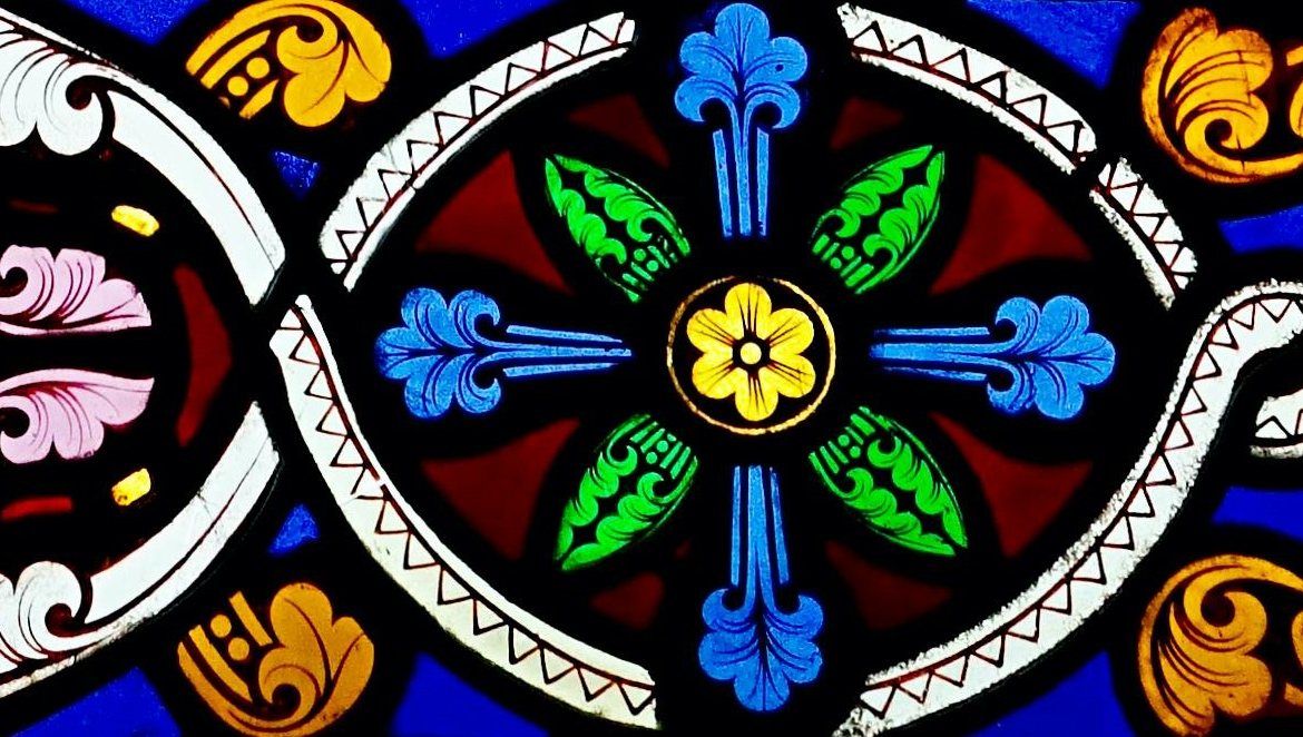 Catholic Poetry Room stained glass