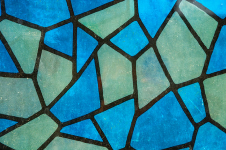 Catholic Poetry Room stained glass