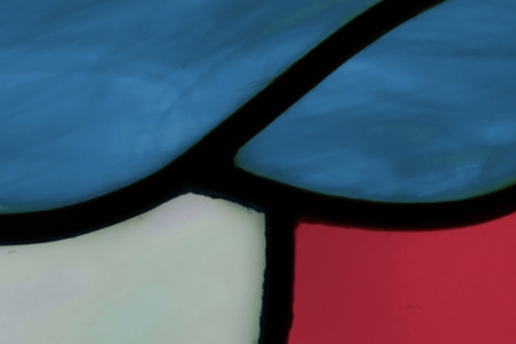 Catholic Poetry Room stained glass