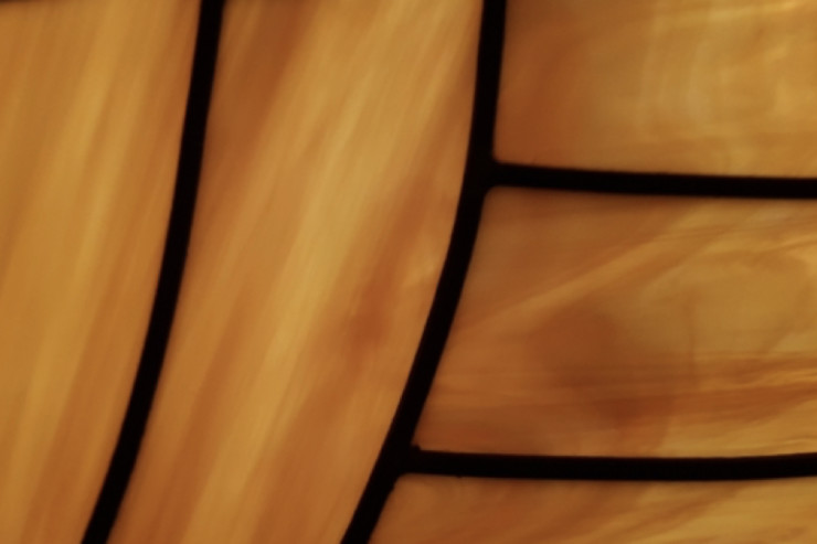 Catholic Poetry Room stained glass