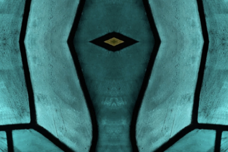 Catholic Poetry Room stained glass