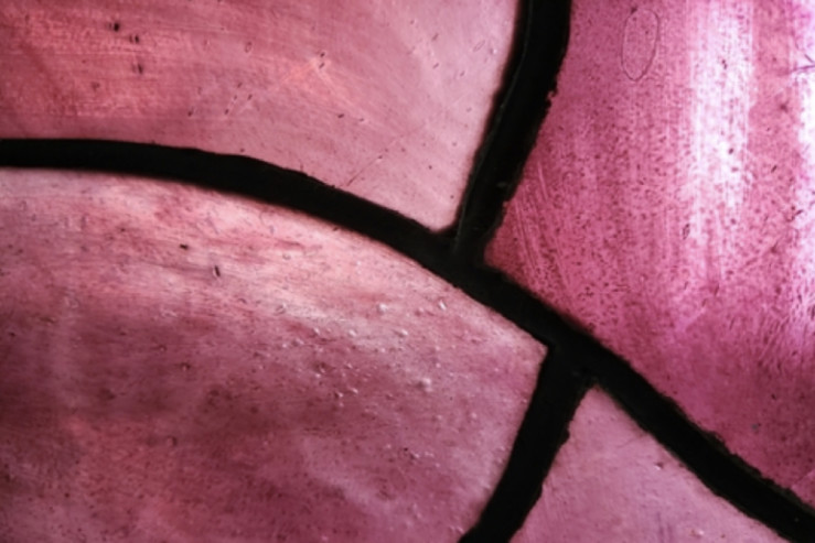 Catholic Poetry Room stained glass