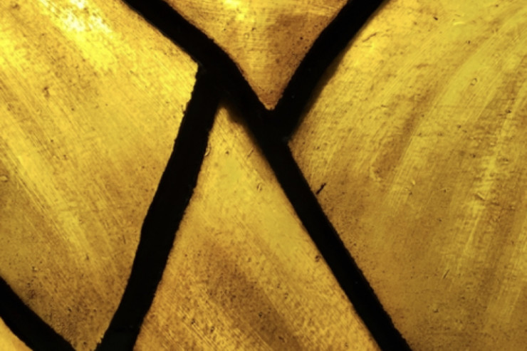 Catholic Poetry Room stained glass