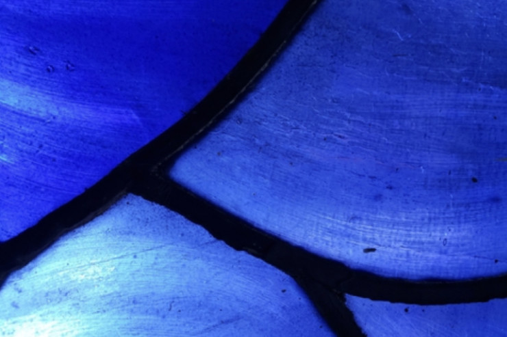 Catholic Poetry Room stained glass